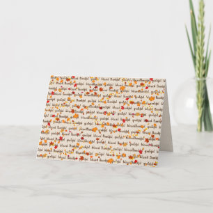 Cartes Pour Fêtes Annuelles Feuilles d'automne de Thanksgiving