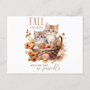 Cartes Pour Fêtes Annuelles Feuilles et fleurs automnales