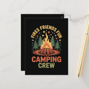 Cartes Pour Fêtes Annuelles Feux de camp amis plaisir