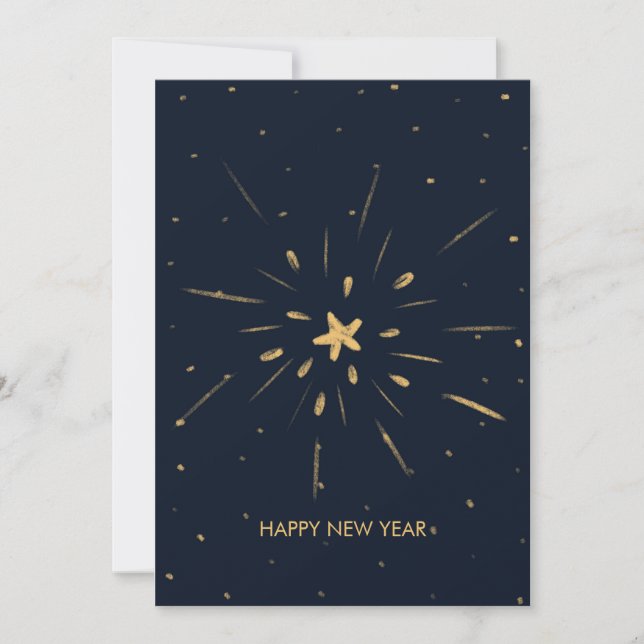 Cartes Pour Fêtes Annuelles Feux de la Marine Nouvel An (Devant)
