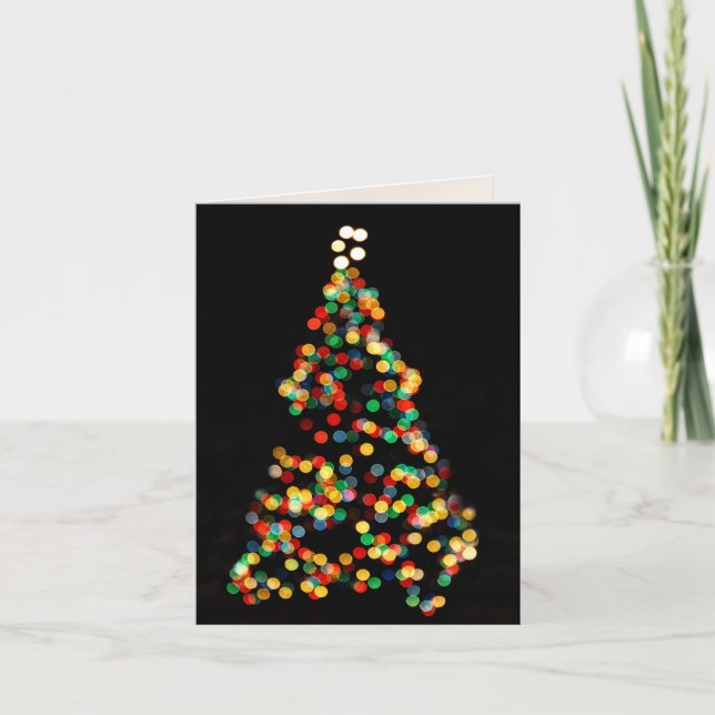 Cartes Pour Fêtes Annuelles Feux de Noël, extérieur, bokeh, scintiller (Devant)