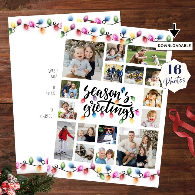 Cartes Pour Fêtes Annuelles Feux de Noël Joyeuses Fêtes 16 Photos (Créateur téléchargé)