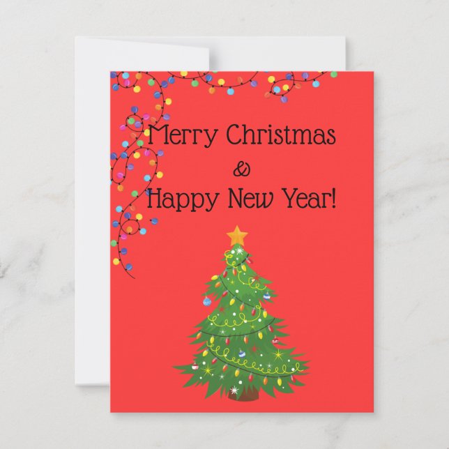 Cartes Pour Fêtes Annuelles Feux de Noël Joyeux Noël (Devant)