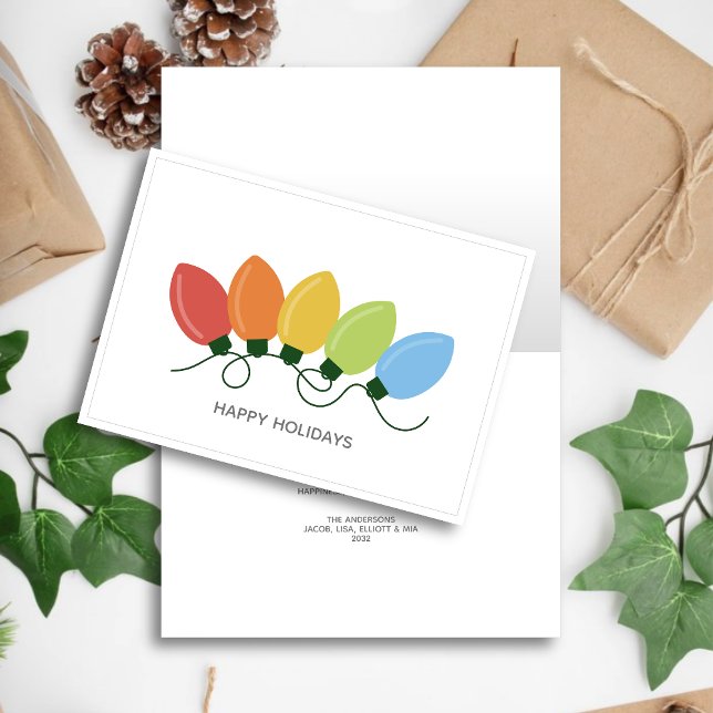 Cartes Pour Fêtes Annuelles Feux graphiques modernes Noël (Créateur téléchargé)