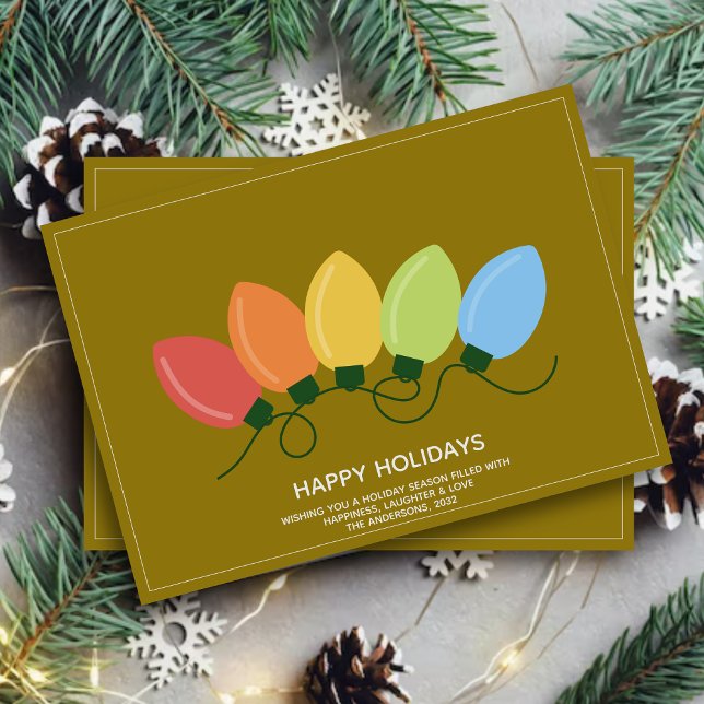Cartes Pour Fêtes Annuelles Feux graphiques modernes Noël (Créateur téléchargé)