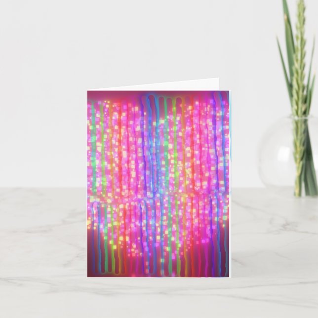 Cartes Pour Fêtes Annuelles Feux néon (Devant)