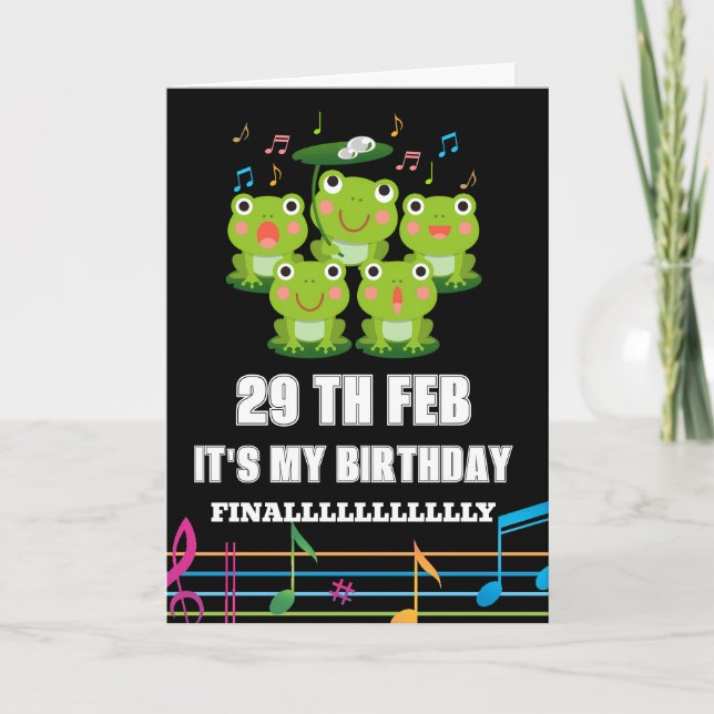 Cartes Pour Fêtes Annuelles Février 29th Leap Day, c'est mon anniversaire leap (Devant)