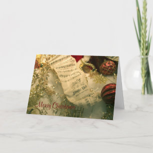 Cartes Pour Fêtes Annuelles Fiche de Noël Musique-Jingle Bells Card