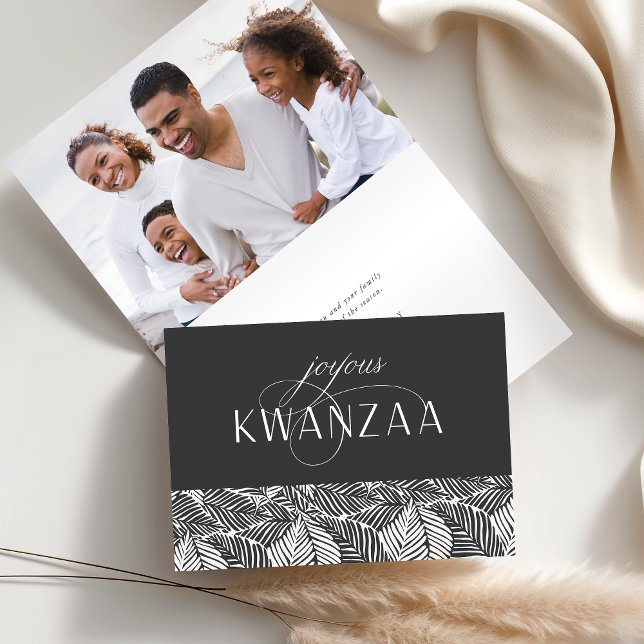 Cartes Pour Fêtes Annuelles Fidélité | Intérieur photo pliée Kwanzaa (Créateur téléchargé)
