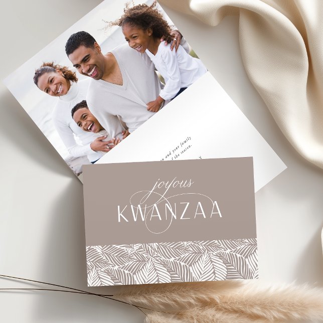 Cartes Pour Fêtes Annuelles Fidélité | Intérieur photo pliée Kwanzaa (Créateur téléchargé)