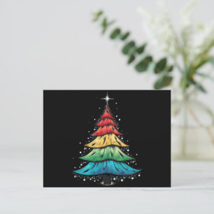 Cartes Pour Fêtes Annuelles Fierté LGBTQ Arc-en-ciel Drapeau Gay Arbre de Noël