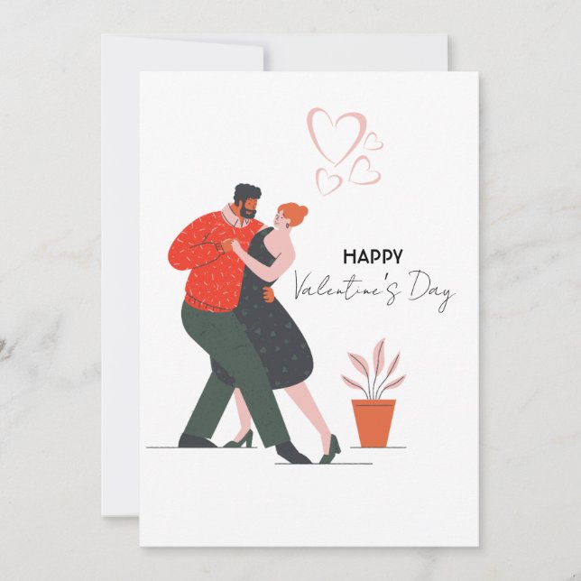 Cartes Pour Fêtes Annuelles Figure de danse Saint-Valentin (Devant)