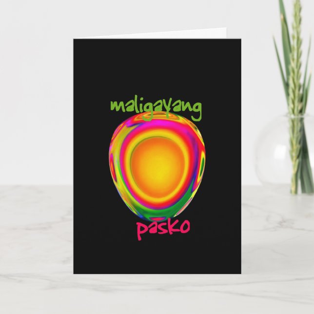 Cartes Pour Fêtes Annuelles Filipino Joyeux Noël - maligayang pasko (Devant)