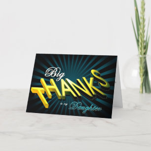 Cartes Pour Fêtes Annuelles Fille Big Merci étoile explosion de gratitude