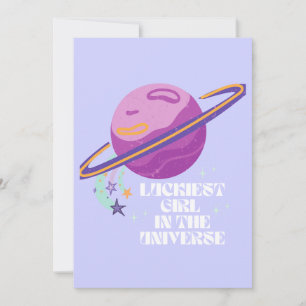 Cartes Pour Fêtes Annuelles Fille chanceuse, Fille chanceuse, Lucky, Affirmati