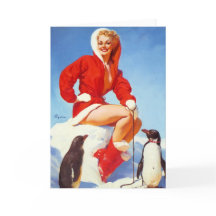 Fille de Noël rétro Vintage