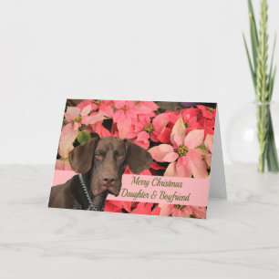 Cartes Pour Fêtes Annuelles Fille et copain Glossy Grizzly Noël