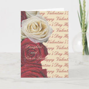 Cartes Pour Fêtes Annuelles Fille et mari Heureuses Saintes-Valentin Roses