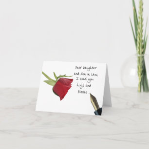 Cartes Pour Fêtes Annuelles Fille et mari Heureuses Saintes-Valentin Roses