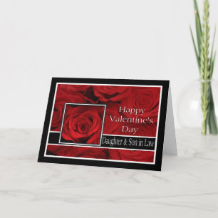 Cartes Pour Fêtes Annuelles Fille et mari Heureuses Saintes-Valentin Roses