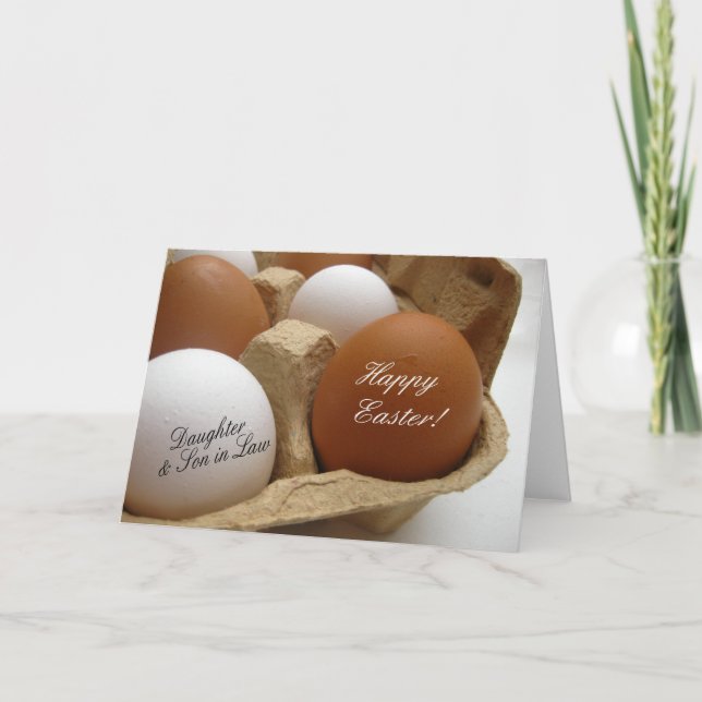 Cartes Pour Fêtes Annuelles Fille et mari heureux Pâques (Devant)
