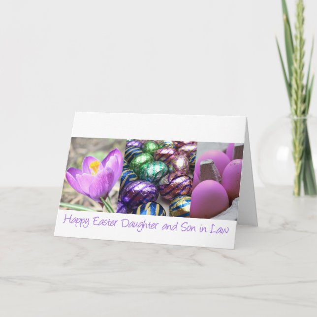 Cartes Pour Fêtes Annuelles Fille et mari heureux Pâques (Devant)