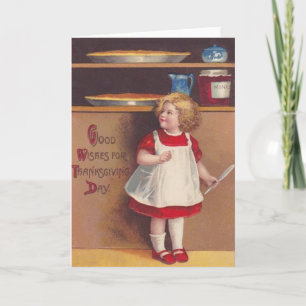 Cartes Pour Fêtes Annuelles Fille et tartes