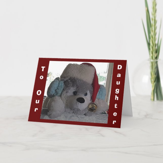 CARTES POUR FÊTES ANNUELLES ***FILLE*** HAPPY PUP DIT NOËL SPÉCIAL (Devant)