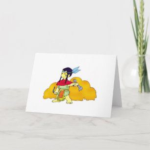Cartes Pour Fêtes Annuelles Fille indienne