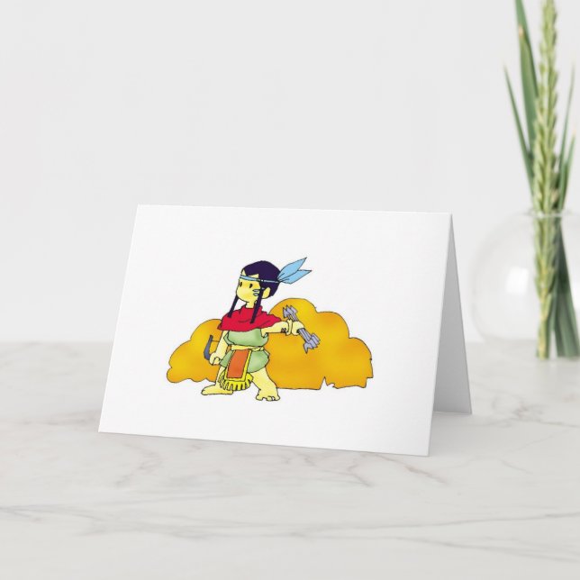 Cartes Pour Fêtes Annuelles Fille indienne (Devant)