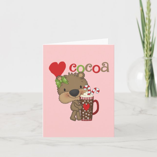 Cartes Pour Fêtes Annuelles Fille Ours Cocaca Amour (Devant)