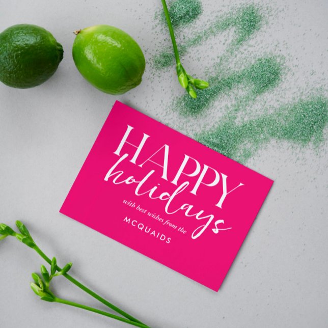 Cartes Pour Fêtes Annuelles Fille rose moderne Noël géométrique (Créateur téléchargé)