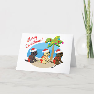 Cartes Pour Fêtes Annuelles Filles Bikini Retriever du Labrador Christmas