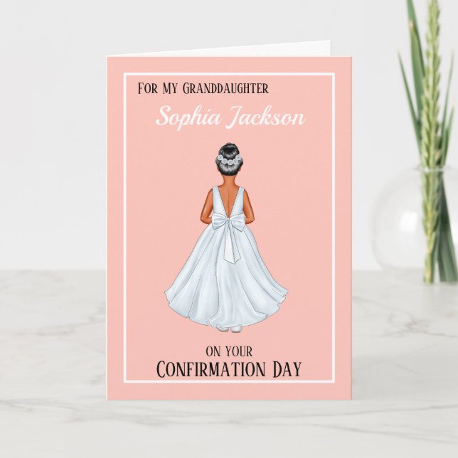 Cartes Pour Fêtes Annuelles Filles Christian Confirmation Card Grandgirl (Devant)