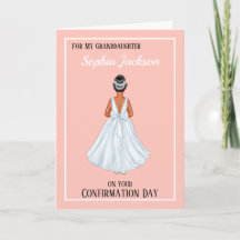 Filles Christian Confirmation Card Grandgirl