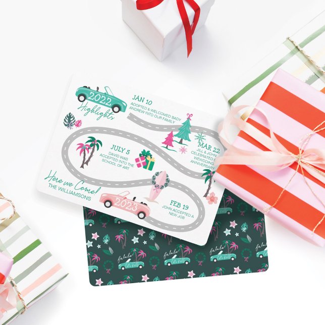 Cartes Pour Fêtes Annuelles Fin de l'année Highlight Tropical Christmas Let's  (Créateur téléchargé)