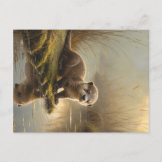 Cartes Pour Fêtes Annuelles First Light Kin Otter Postcard – Gentle Joy