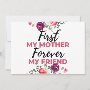 Cartes Pour Fêtes Annuelles First Ma Mère Pour Toujours Mon Ami noir