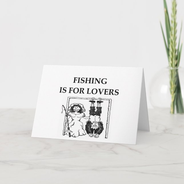 Cartes Pour Fêtes Annuelles FISHing est pour les amoureux (Devant)