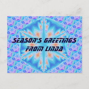 Cartes Pour Fêtes Annuelles Flacon de neige en cristal bleu