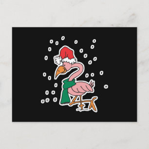Cartes Pour Fêtes Annuelles flamant de noël mignon