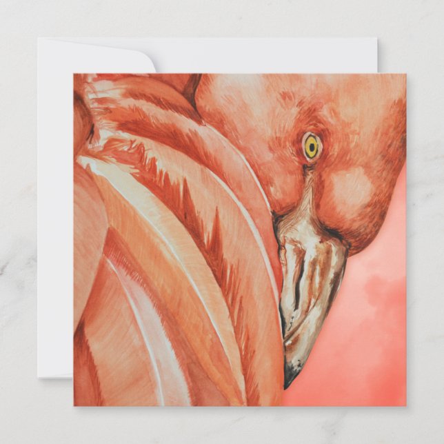 Cartes Pour Fêtes Annuelles Flamant rose (Devant)