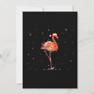 Cartes Pour Fêtes Annuelles Flamant rose amusant Noël Lumière Vêtements mignon