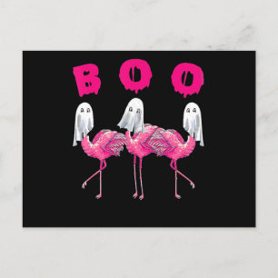 Cartes Pour Fêtes Annuelles Flamant rose  Flamant rose Boo Halloween Flamant r