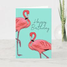 Flamants roses roses Chauds Anniversaire Voeux