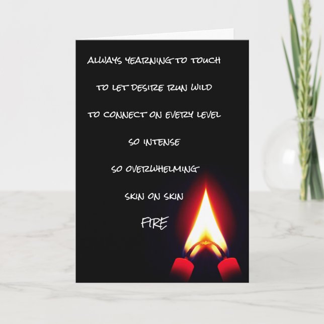 Cartes Pour Fêtes Annuelles Flames jumelles Flames FIRE (Devant)