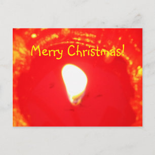 Cartes Pour Fêtes Annuelles Flamme rouge aux chandelles, Bougie, Joyeux Noël