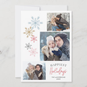 Cartes Pour Fêtes Annuelles Flammes de neige colorées 3 Photos Les plus belles
