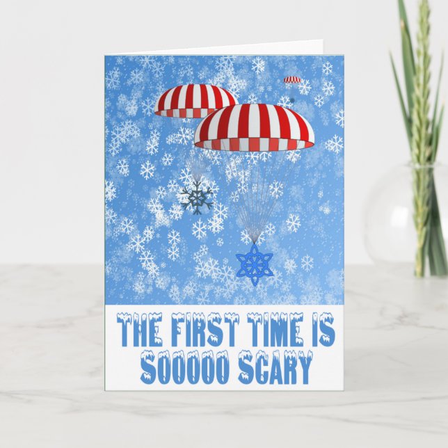 Cartes Pour Fêtes Annuelles Flammes de neige de Noël amusantes (Devant)