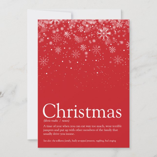 Cartes Pour Fêtes Annuelles Flammes de neige de Noël hiver Drôle Définition (Devant)